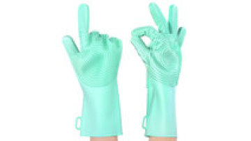 Cheap Dishwashing Glove Household Tools Multifunctional Silicone Gloves Brush1