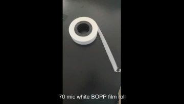 70 mic white BOPP film roll