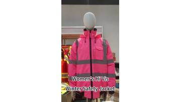 Women's Hi Vis Reflective Winter Safety Pink Color