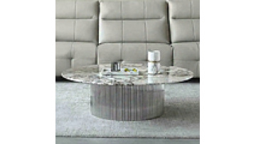 Italian Luxury Modern Metal Stainless Steel Coffee Table Round Table Tea Tables For Coffee Shop Marble1
