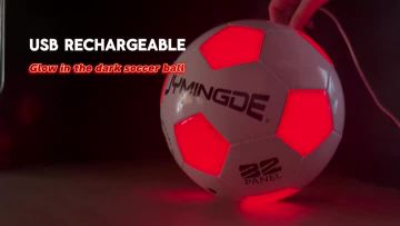 Leather USB rechargeable glow in the dark football