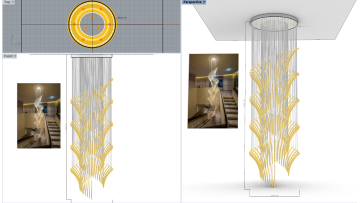 Lavius chandelier design before Production