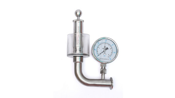 Large dial elbow pressure gauge