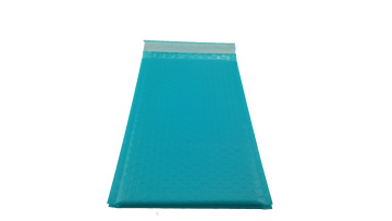 Teal green poly bubble mailers