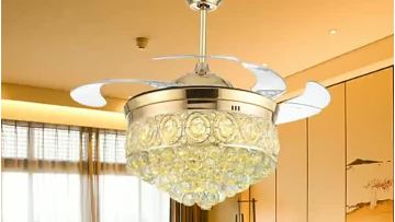 Ceiling fan with chandelier