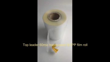 Top leader 60mic transparent BOPP film roll