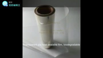 Transparent pla heat sealable film