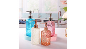 330ml Special Hot Sale Bathroom Laundry Refillable Hand Soap Dispenser Clear Glass Liquid Soap Dispenser1