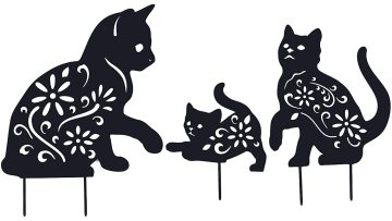 Metal Cat Decorative Garden Stakes