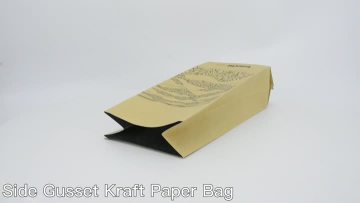 side gusset Kraft paper bag