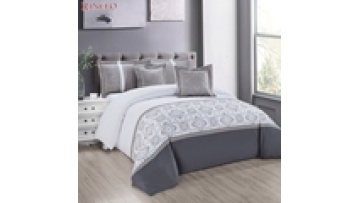 Wholesale China Manufacturer 250TC 300TC King Size 100% Egyptian Cotton Stripe Duvet Cover Flat Sheet Hotel Bedding Sheet Set1