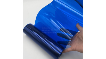 Translucent blue glossy PVC film2