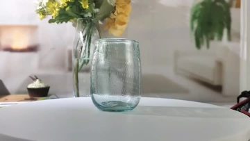 Recycled Glass Cup With Regular Bubble
