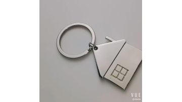 House shape logo keychains