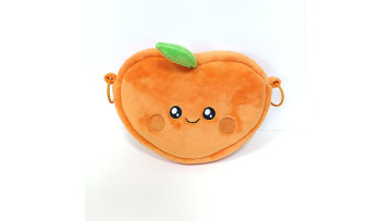 Cute orange bag stuffed with plush