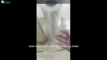 compostable degradable PLA thermoformed sheet.