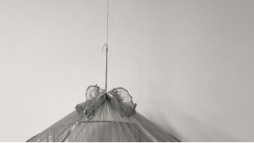 Grey bed canopy