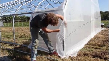 Economic hot galvanized Agricultural vegetable poly tunnel single-span green house1
