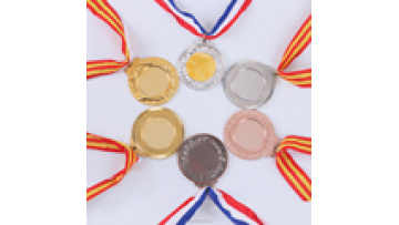 Gold, silver, bronze metal blank medal custom logo blank medal swimming sports marathon medal with ribbon1