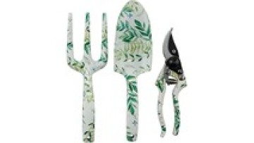 3PCS Heavy Duty Green Garden hand digging Tool Set with Floral Pattern Aluminum popular gardening tool kit girls1