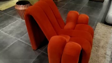Factory price lazy spider individual sheep sofa chair wine red velvet spider zoe lounge chair1