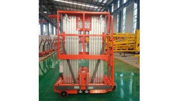 Aluminum alloy mast hydraulic lift tables