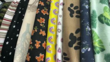 polyester brush printed fabric