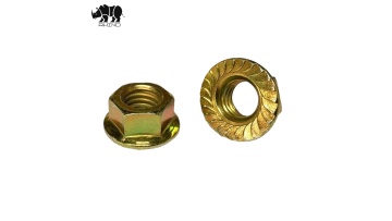 manufacturer size M3-M20, Stainless steel 316, white / yellow zinc plated, Hex flange nuts, DIN 69231