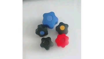 colourful  plastic star clamping knob with brass screw1