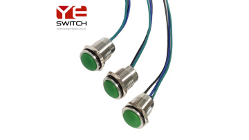 YESWITCH IP68 16mm 3A 250V Metal Silicone Button S