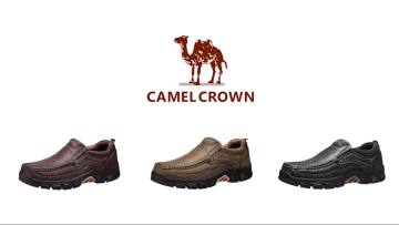 Camel Casual Shoes Outdoor Office Leather Soft Wear-resistant Slip On Shoes Loafer Walking Comfortable Men Loafers Shoes1