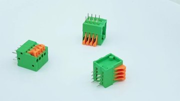 Spring 2.54mm Pitch PCB Spring Terminal Block Connector Angle Pin Green Color PCB Spring Type1