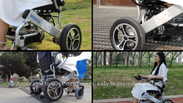 BIOBASE Electric Wheelchair for hospital home Electric Folding Wheelchair with Remote Control1