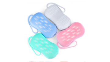 New design cross-border hot sale silicone bath brush Children's  scrub silicone sponge bath ball for shower1