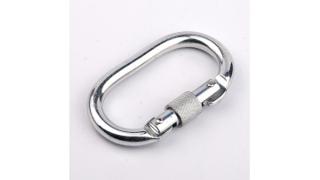 Custom Small 23KN Screw Locking Forged steel Carabiner Hook for climbing1