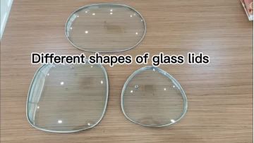 Square glass lid
