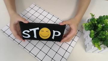 Popular top smile face style TPU pencil case