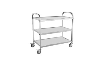 SS304 Square Tube Room Service Food Cart Trolley