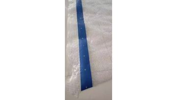clear white reinforced tarp with blue band eyelets.mp4