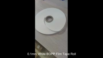 0.1mm White BOPP Film Tape Roll
