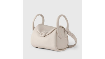 Premium Leather Accent Cotton Tote Handbag