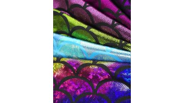 good price low moq digital printing custom your own design polyester holographic vinyl fabric1