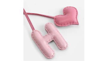 Sheepskin Letter Heart Keychain Luxurious Fashion 