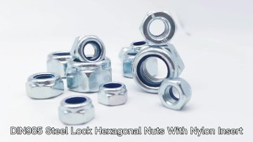Hex Self Lock Nuts With Nylon Insert DIN 985 Class 4 Class 8 Blue White Zinc Galvanized Hexagonal Nylon Lock Nut DIN9851