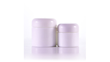 Round shaped different size opal white cream jar