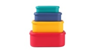 4 Pack Airtight Food Grade 100% Kids Silicone Bento Lunch Box Food Container Set Storage Box1