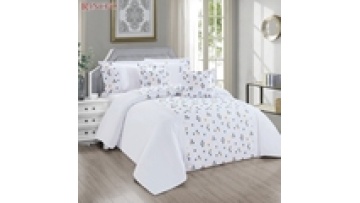 100% cotton hotel embroidery four-piece hotel duvet cover bedding set embroidery luxury bed duvet cover set1