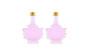 Maple Syrup Glass Bottle Maple Leaf Glass Bottle with Aluminum Cap 50ml 100ml1