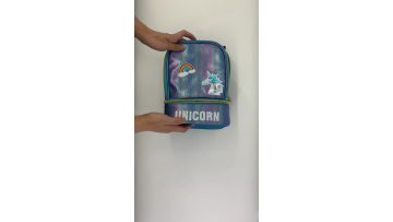 Wholesale eco-friendly custom insulated reusable kids unicorn Eco lunch cooler bag for school kids1