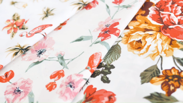 Factory Price Custom Pattern 100%Polyester Tree Bark Style Floral Chiffon Printed Fabric,Lady Dress Blouse Shirt Fabric1